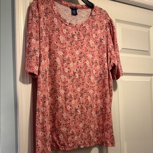 Architect Coral Floral Short Sleeve Tee Size 2X